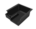 Front and rear storage boxes in the car center console