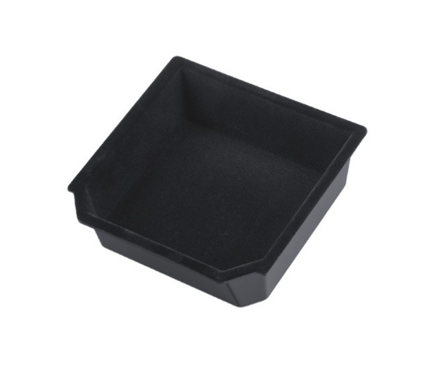 Front and rear storage boxes in the car center console