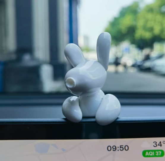 Screen mini dog ornament [white]