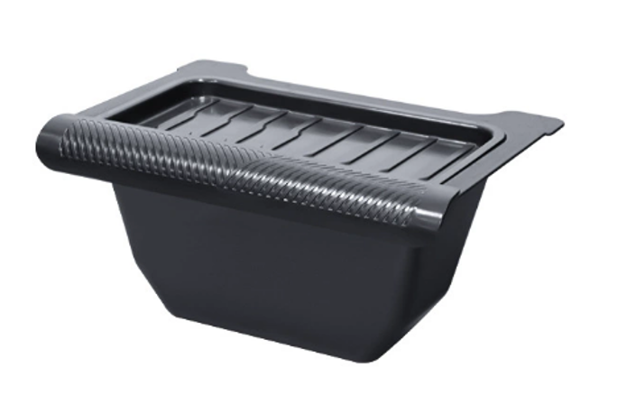 Middle storage box in the rear seat of the car