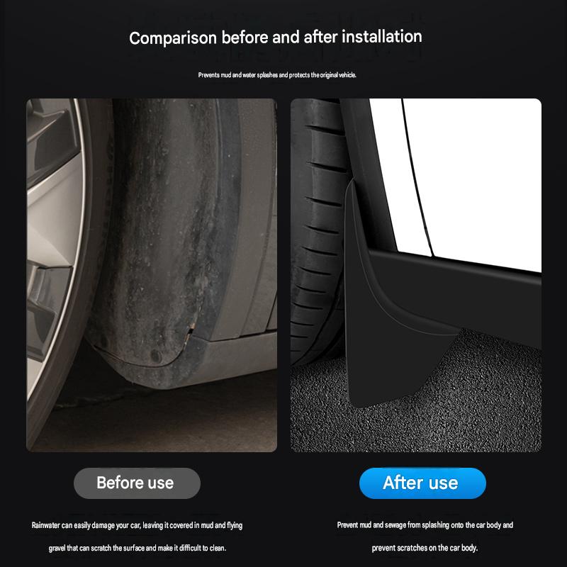 Car rear mudguard [front wheel+rear wheel 4-piece set]