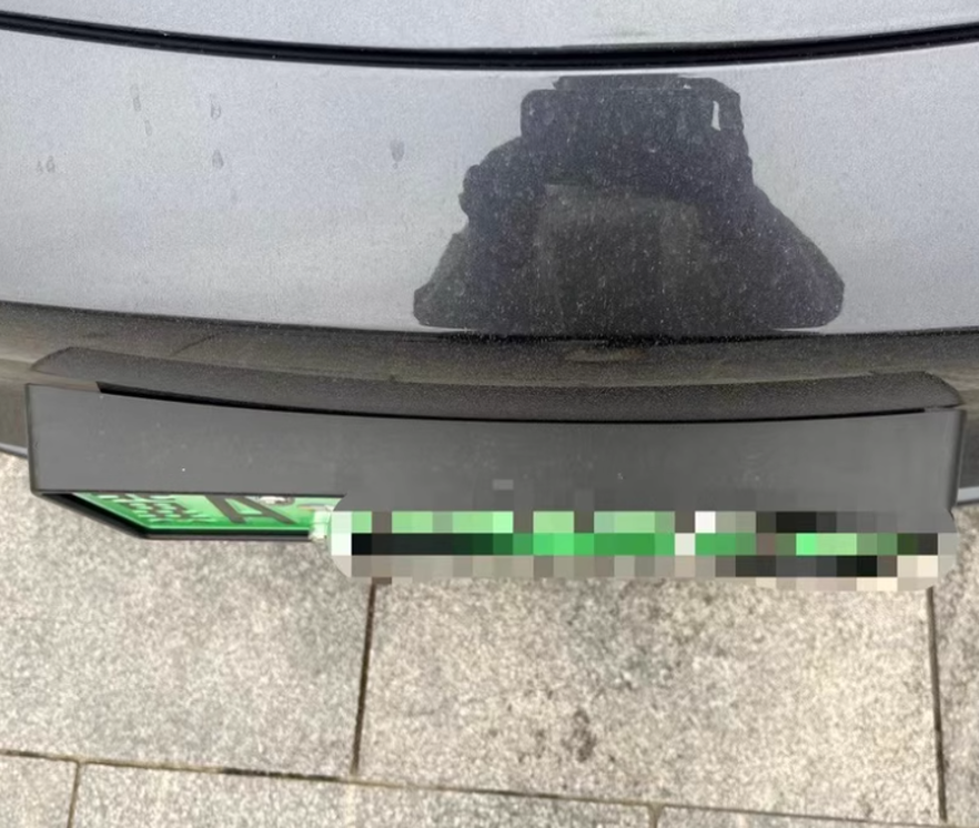 Front and rear license plate holder [matte black] 2-piece set
