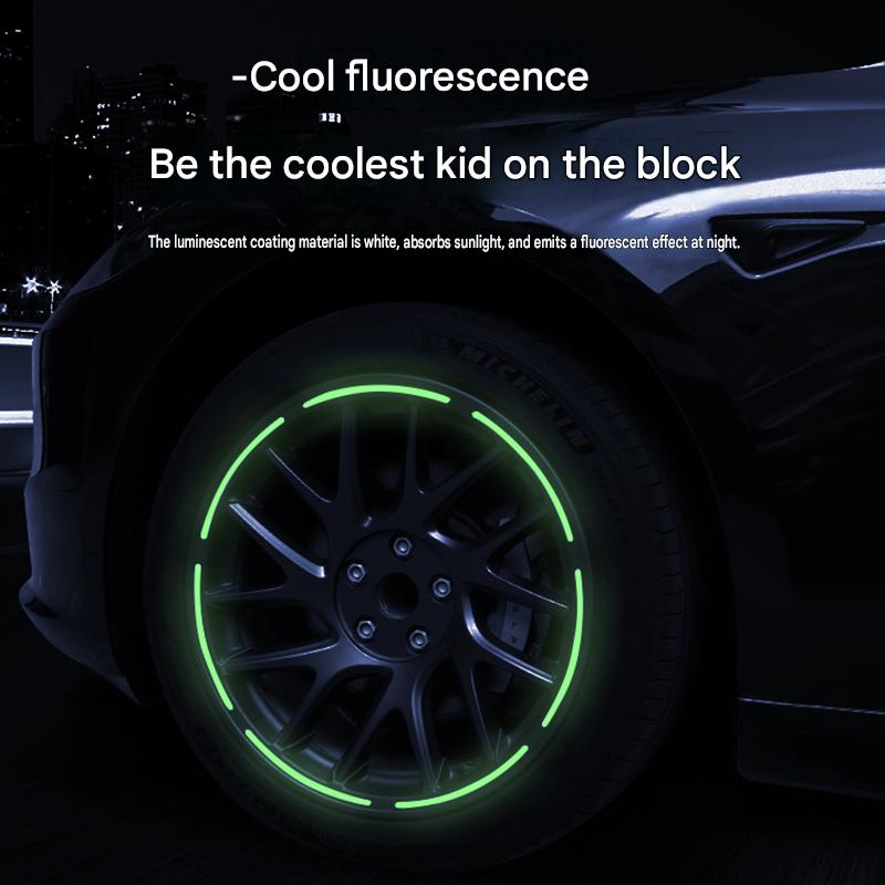 Car half package wheel hub cover [luminous white version] 4-pack