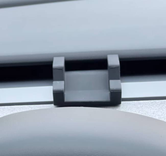 Black car dashboard phone holder