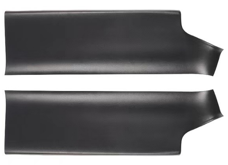 Two piece set of anti kick plate under the rear seat made of ABS material