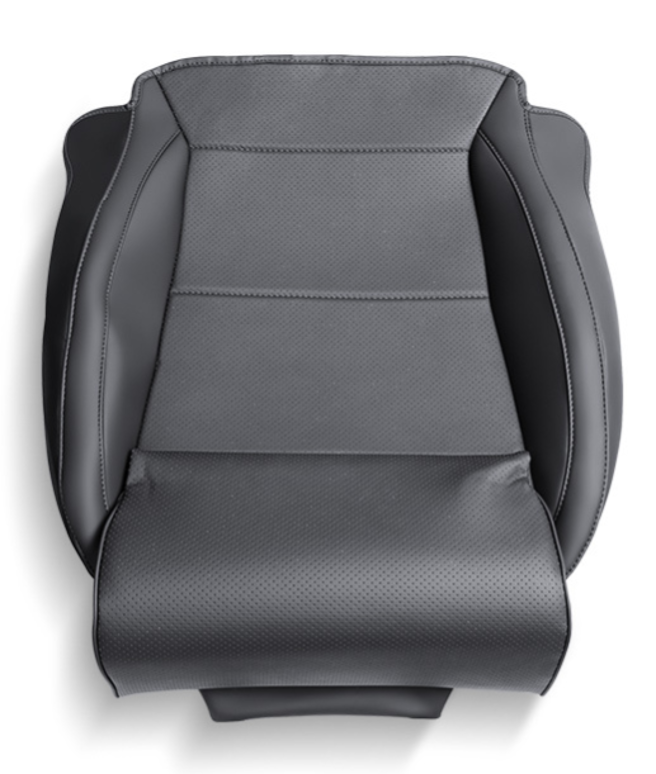 One piece set of fully enclosed integrated leg support seat cushion [for both driver and passenger]