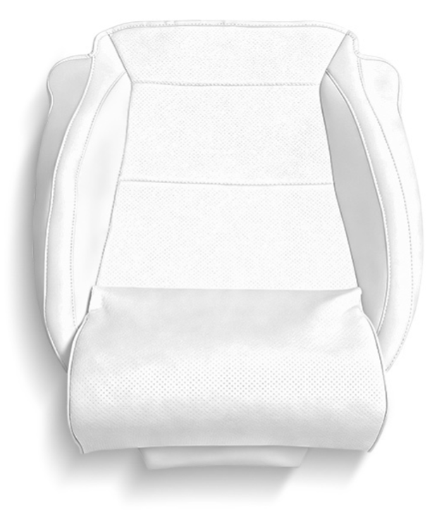 One piece set of fully enclosed integrated leg support seat cushion [for both driver and passenger]