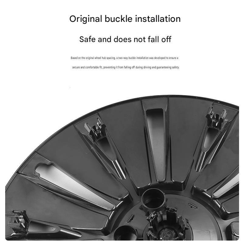 19 inch wheel hub cover [14 spoke G-style glossy matte black] 4-piece set