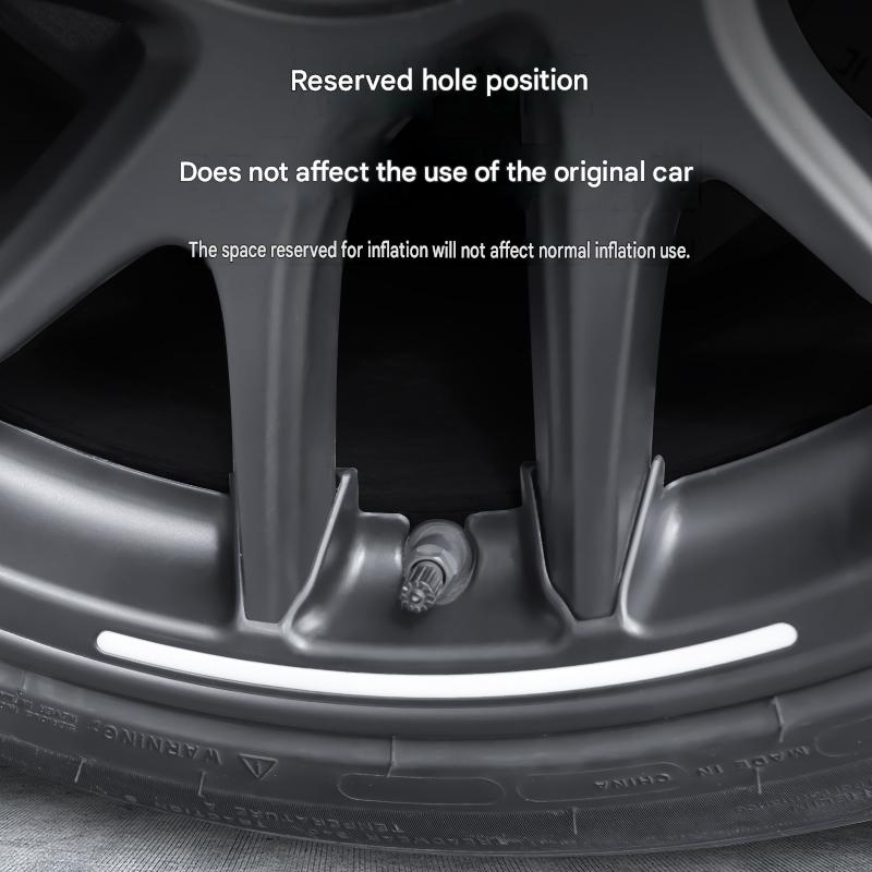Car half package wheel hub cover [luminous white version] 4-pack