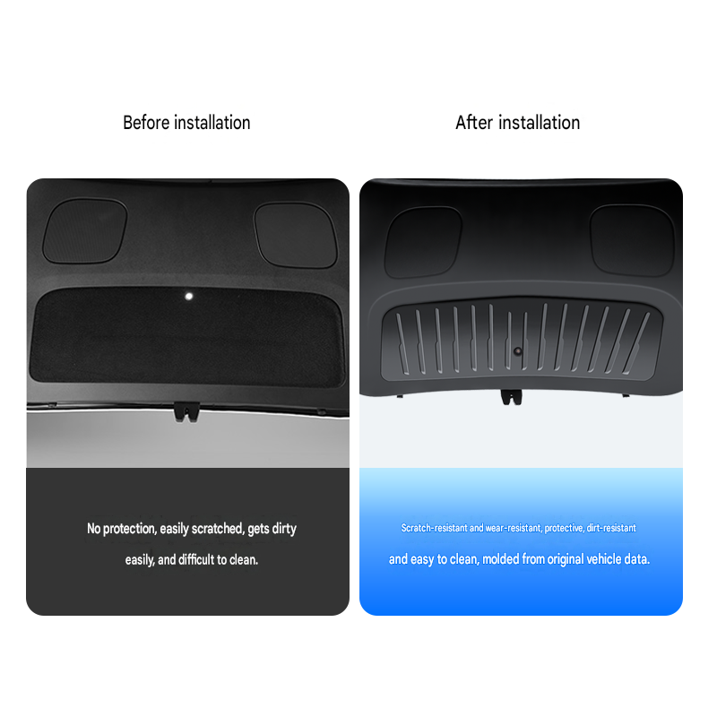 One piece set of all inclusive tailgate protective panel