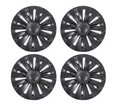Model Y-19 inch wheel hub cover [14 pieces of G-style floral surface matte black] 4-piece set